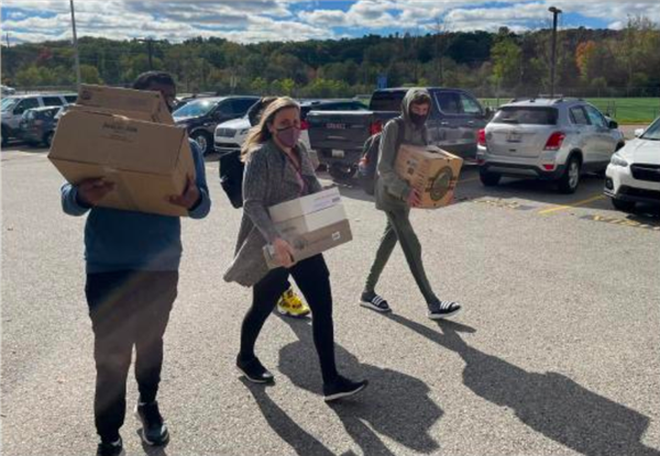 Stocking the Food Pantry